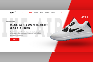 Landing Page для интернет магазина Nike.