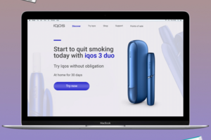 Дизайн главной страницы для Iqos 3 Duo