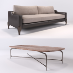 3D model castedesign CHALK SOFA & Table 02