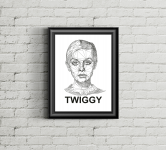 Геометрический портрет TWIGGY