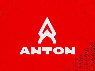Техно логотип для ANTON — брутализм + готическая эстетика
