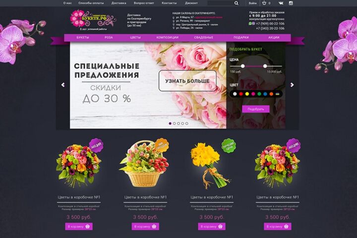 Наполнение сайта товарами