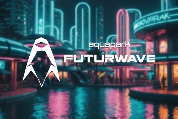Логотип для футуристического аквапарка "FuturWave"