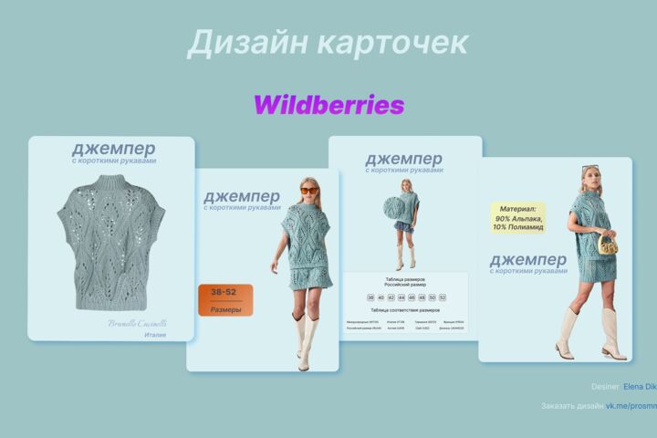 Оформление/дизайн карточек товара для маркетплейсов