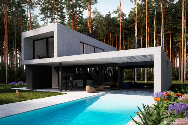 3D визуализация частного дома в Corona Renderer