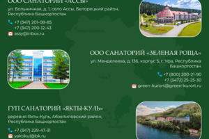 Брошюра для Фонда Защитники Отечества г. Стерлитамак, о различных санаториях
