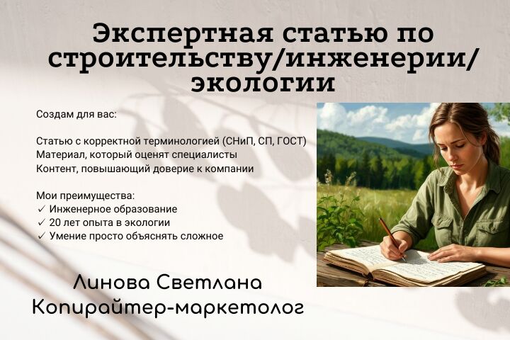 Статья по строительству инженерии экологии