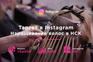 Таргетированная реклама в Инстаграм по продаже волос ГЕО России