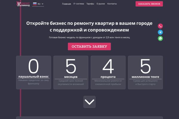 Дизайн главной страницы сайта