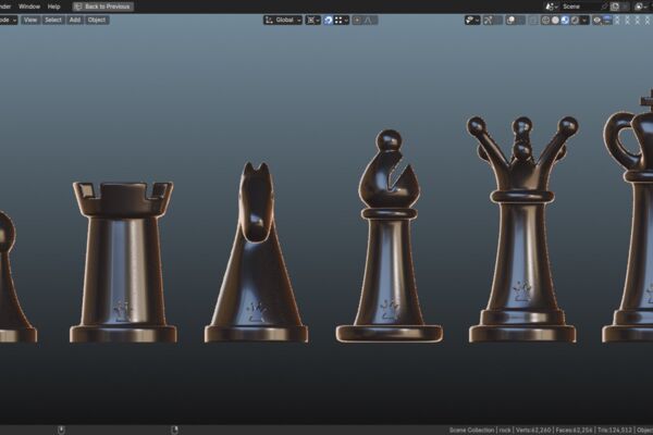 Модели для VR шахмат (игра для mychess)