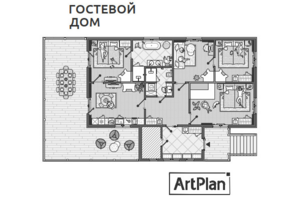 Оформление плана гостевого дома