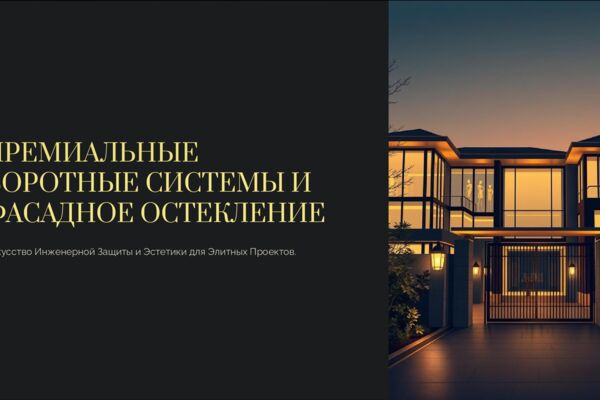 Бизнес - презентация " ПРЕМИАЛЬНЫЕ ВОРОТНЫЕ СИСТЕМЫ И ФАСАДНОЕ ОСТЕКЛЕНИЕ " 10 слайдов