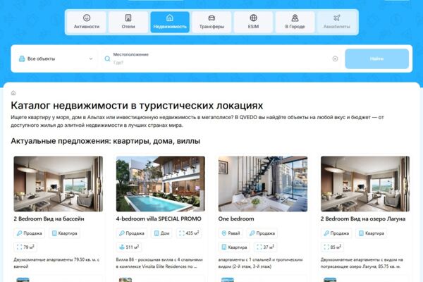 Тревел-приложение https://qvedo.ru
