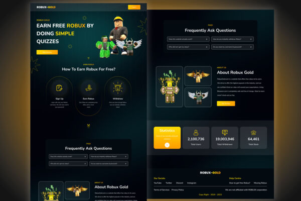 Разработка сайта для игры