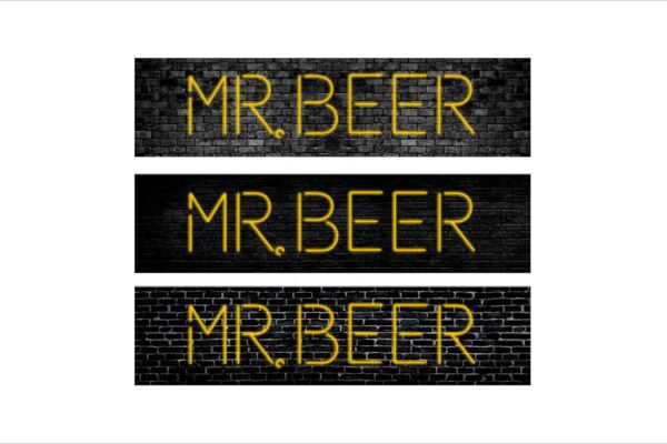Разработка и изготовление неоновой вывески на композите "Mr. Beer"