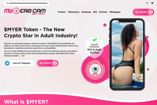 MyEroCam - дизайн и разработка Web3 webcam-платформы с utility-токеном