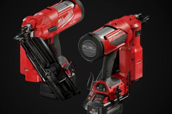 Фотореалистичная 3D-модель промышленного гвоздомета Milwaukee M18 FUEL. Личный проект для Портфолио