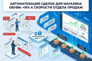 Автоматизировал обработку лидов и сделок: убрал ручные действия и ускорил работу отдела на 15%