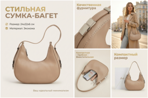 Карточка товара сумка багет