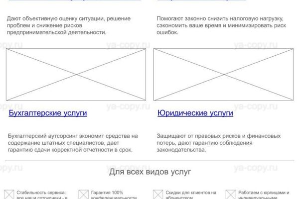 Кейс “Переработка страницы услуг”