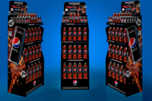 POS-стойка Pepsi для промо-кампании «Максимум вкуса без сахара»