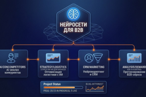 Комплексное наполнение блога IT-компании: 25 статей про нейросети для B2B-аудитории