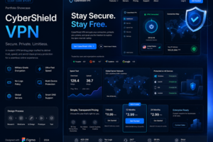 CyberShield VPN — лендинг для VPN и защиты конфиденциальности