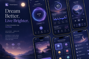 DreamSpace — UI/UX дизайн мобильного приложения для сна и медитации