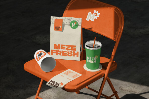 Разработка фирменных материалов для ресторана Meze Fresh