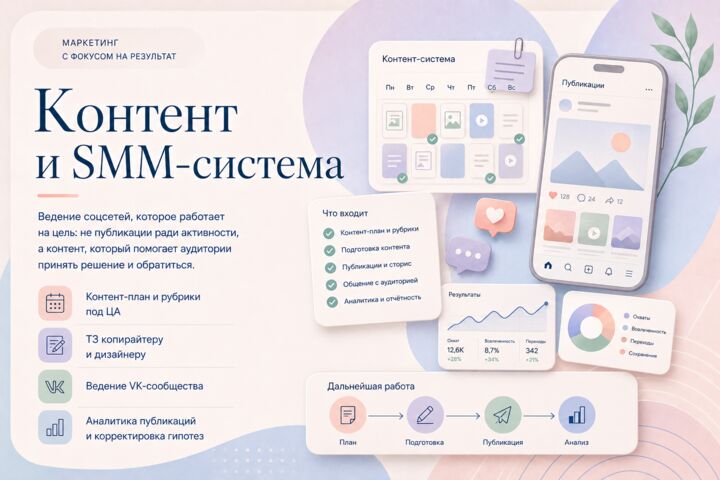 SMM ведение соцсетей / SMM продвижение